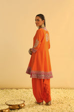Load image into Gallery viewer, Rayana - Orange A-line Kurta with Salwar & Dupatta