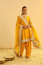 Load image into Gallery viewer, Amani - Mustard A-line Kurta with Salwar & Dupatta