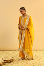 Load image into Gallery viewer, Asmira - Mustard Long Kurta with Palazzo & Dupatta