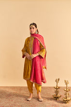 Load image into Gallery viewer, Amal - Mustard A-line Kurta with Dhoti