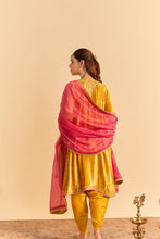 Load image into Gallery viewer, Amal - Mustard A-line Kurta with Dhoti