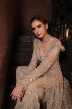 Load image into Gallery viewer, GREY HEAVILY EMBROIDERD JACKET SHARARA