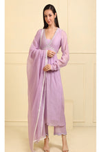 Load image into Gallery viewer, LILAC KURTA SET WITH DUPATTA & PANTS