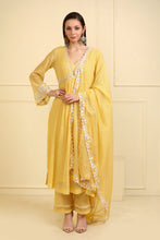 Load image into Gallery viewer, yellow KURTA SET WITH DUPATTA & PANTS