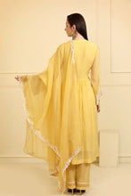 Load image into Gallery viewer, yellow KURTA SET WITH DUPATTA & PANTS