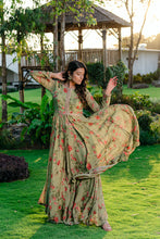 Load image into Gallery viewer, Pista Green Embroidered & Printed Anarkali Suit Set