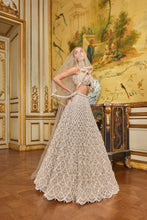 Load image into Gallery viewer, Nude Pearl Drop Lehenga Set