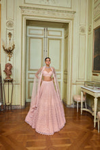 Load image into Gallery viewer, Rose Gold Pearl Drop Lehenga Set