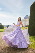 Load image into Gallery viewer, Mauve Sequin Lehenga Set