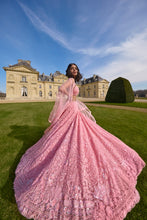 Load image into Gallery viewer, Pink Sequin Lehnega Set