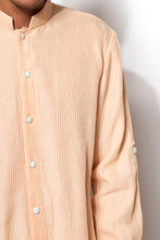 Load image into Gallery viewer, Peach Front Open Kurta Set