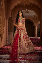 Load image into Gallery viewer, Red heavily embroidered lehenga