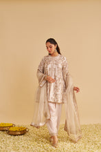 Load image into Gallery viewer, Alira - Dabka Zardozi Embroidered Daisy Ivory Kurta & Salwar with Dupatta