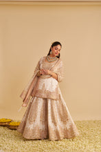 Load image into Gallery viewer, Alina - Dabka Zardozi Embroidered Silk Daisy Ivory Sharara Set