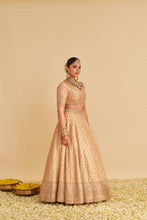 Load image into Gallery viewer, Aaliya - Dabka Zardozi Embroidered Raw Silk Gold Lehenga Set