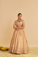 Load image into Gallery viewer, Aaliya - Dabka Zardozi Embroidered Raw Silk Gold Lehenga Set