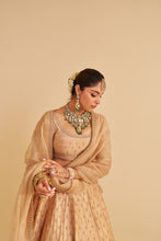 Load image into Gallery viewer, Aaliya - Dabka Zardozi Embroidered Raw Silk Gold Lehenga Set