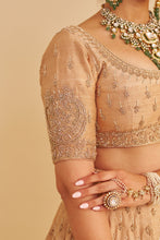 Load image into Gallery viewer, Aaliya - Dabka Zardozi Embroidered Raw Silk Gold Lehenga Set