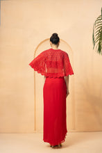 Load image into Gallery viewer, Red embroidered co-ord set