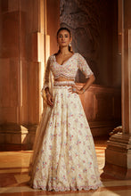Load image into Gallery viewer, IVORY TULLE LEHENGA CHOLI SET