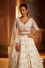 Load image into Gallery viewer, IVORY TULLE LEHENGA CHOLI SET