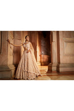 Load image into Gallery viewer, PEACH TULLE LEHENGA CHOLI DUPATTA SET