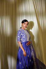Load image into Gallery viewer, INK BLUE ANARKALI SET