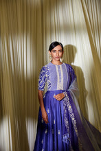 Load image into Gallery viewer, INK BLUE ANARKALI SET