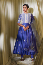 Load image into Gallery viewer, INK BLUE ANARKALI SET