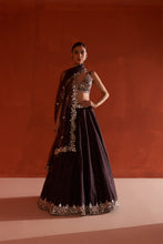Load image into Gallery viewer, Coffee Raw Silk Lehenga Set