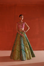 Load image into Gallery viewer, Multicolor Raw Silk Lehenga Set