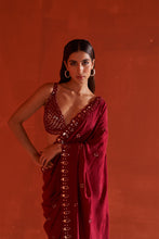 Load image into Gallery viewer, Maroon Silk Saree
