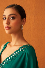 Load image into Gallery viewer, Myrtle Green Silk Saree