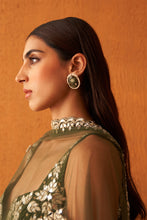 Load image into Gallery viewer, Forest Green Raw Silk Lehenga Set