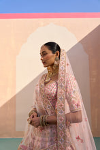 Load image into Gallery viewer, Blush Pink Double Dupatta Lehenga Set