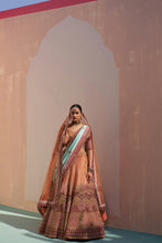 Load image into Gallery viewer, Rust Double Dupatta Lehenga Set