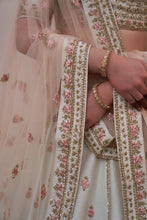 Load image into Gallery viewer, Ivory Double Dupatta Lehenga Set