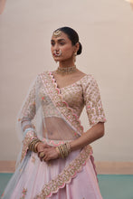 Load image into Gallery viewer, Blush Pink Double Dupatta Lehenga Set