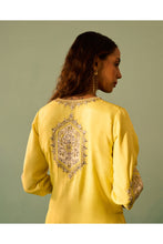 Load image into Gallery viewer, Yellow Silk Kurta Set
