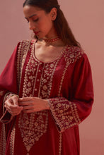 Load image into Gallery viewer, MAROON VELVET Choga SET