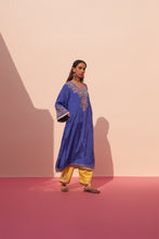Load image into Gallery viewer, Blue Silk Choga Set