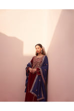 Load image into Gallery viewer, Maroon Velvet Choga Set
