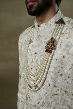 Load image into Gallery viewer, Ivory & Gold Sherwani