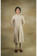 Load image into Gallery viewer, Sand grey anarkali kurta set