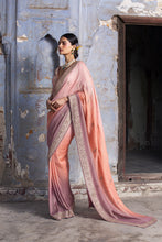 Load image into Gallery viewer, PEACH TO MAUVE OMBRE SAREE