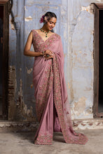 Load image into Gallery viewer, ROSE 3D WORK SAREE WITH BELT