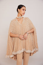 Load image into Gallery viewer, Beige Asymmetrical Cape Set