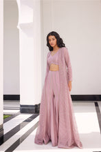 Load image into Gallery viewer, TUSSAR BLOUSE ORGANZA PANT NET CAPE