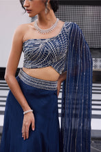 Load image into Gallery viewer, SILK BLOUSE ORGANZA LEHENGA ORGANZA PALLA