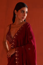Load image into Gallery viewer, Maroon Silk Saree